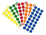 ChromaLabel 1/2 Inch Round Color-Coding Labels on Sheets | 5 Assorted Colors | 1,200/Variety Pack (Standard)