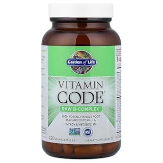 Garden of Life Vitamin B Complex, 120 Vegan Capsules, High Potency Vitamins for Energy & Metabolism with B6, Folate & B12 as Methylcobalamin Plus Probiotics