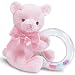 Bearington Baby Dottie Pink Teddy Bear, Baby Rattle, 5"