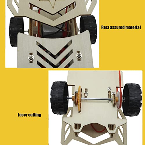 Kits de Modelos de automóviles de Madera, Rompecabezas de construcción de automóviles de Carreras con tracción en Las 4 Ruedas, experimentos científicos DIY, Juguetes educativos - imagen 7