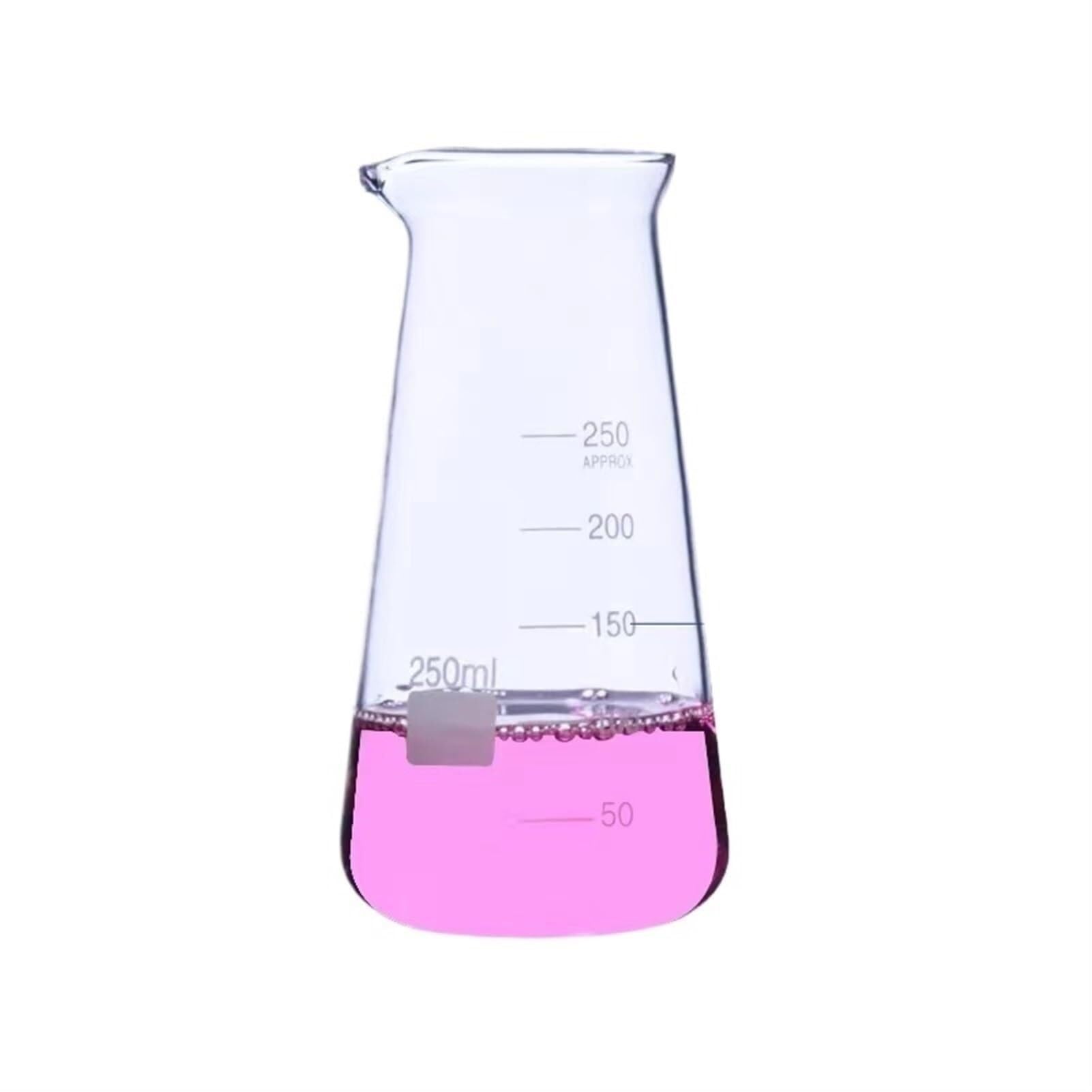Borosilikat-Messkolben, 125 250 500 ml konischer dreieckiger Glasbecher mit Waage(1 Set for All 3pcs)