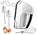 Leafai Handmixer - Elektrischer Handrührgerät mit 7 Geschwindigkeitsstufen Turbo-Boost Handmixer mit 5 Edelstahl-Zubehörteilen zum Schlagen und Mischen – spülmaschinenfest