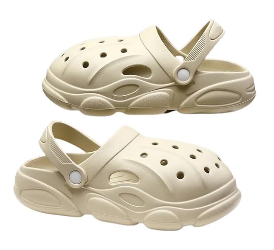 alexvyan Beige (38-39 UK) (5 Number-IND) Women with Extra Comfort Cushion & washable Clogs Sandal Slippers Flip Flops House hold Garden Daily Use for Women Girls-picture-26