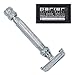 Parker 99R Chrome Long Handle Heavyweight Butterfly Open Double Edge Safety Razor for Men | 5 Parker Premium Platinum Double Edge Razor Blades Included | Iconic Brand