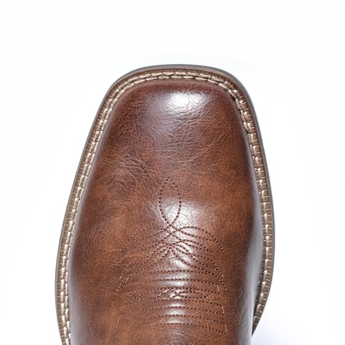 Image of IUV Cowboy Boots For Men with Wide Square Toe Western Retro Boot
