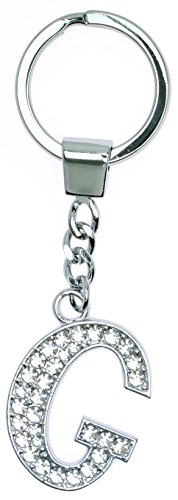 Preisvergleich Produktbild Schlüsselanhänger, Buchstabe G, mit Strasssteinchen, Key Chain