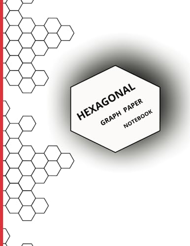 Hexagonal Graph Paper: Hexagon Paper (larg), 200 Sheets, 8.5 x 11 inches. Organic Chemistry & Bioche