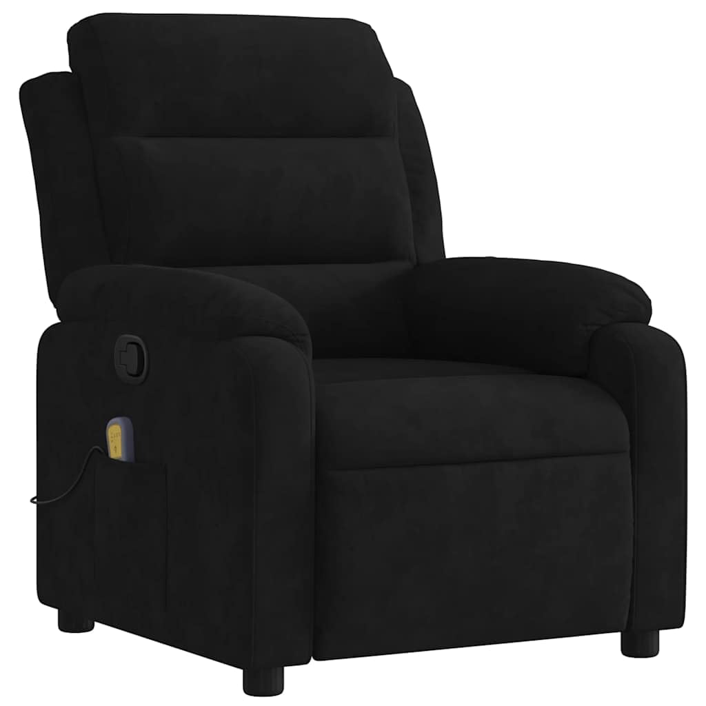 Sillón de Masaje reclinable de Terciopelo Negro