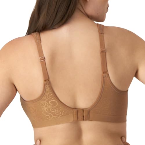 Bali Damen Comfort Revolution, vollst&auml;ndig bedeckender b&uuml;gelloser, k&uuml;hler Komfortstoff BH mit voller Abdeckung, Zimtbutter Swirl, 80D