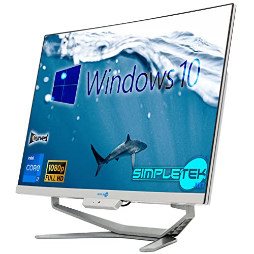 SIMPLETEK - PC todo en uno con pantalla curva de 24" FHD Core i7 hasta 3,60 GHz Windows 10 Pro Webcam integrada con ratón y teclado inalámbrico | 16 GB RAM SSD 2 TB - imagen 3