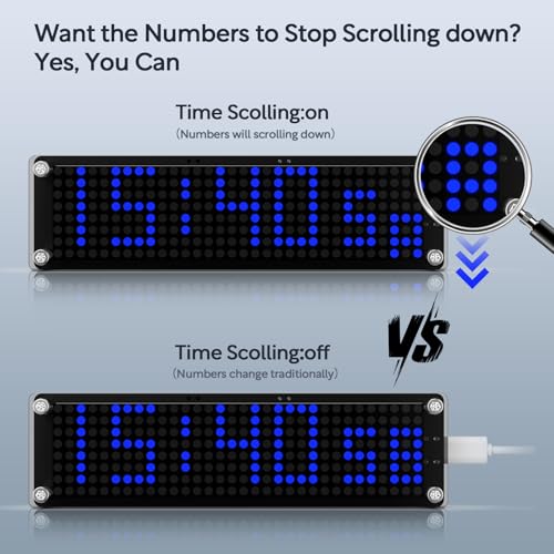 LED WiFi Sync Clock with Seconds,Digital WiFi Clock for Bedroom,WiFi Auto Time Sync, Accurate Timekeeping, Low Light Display, Easy Setup - Image 3