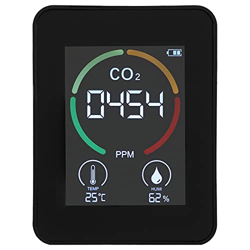 Hangrow Luftqualitätsdetektor Raumthermometer Hygrometer, Multifunktionaler CO2-Monitor Formaldehyddetektor, Kohlendioxid-Detektor, Digitales Thermometer-Hygrometer Home Indoor Garten im Freien Cover