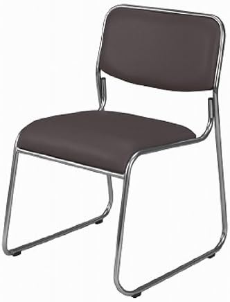 PVC Upholstered Stacking Chair Brown 16 φ Frame