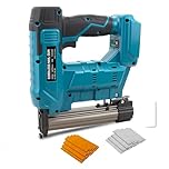 Cordless Brad Nailer Compatible with Makita 18V Battery, Upgraded 2 in 1 Electric Nail Gun/Staple Gun for Home Improvement Woodworking, with 1000 Nails and 1000 Staples