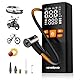 NEVERLAND Fahrradpumpe Elektrische Luftpumpe Akku Kompressor - 150 PSI 16000mAh Tragbare Mini Luftpumpe für Auto, Motorrad, Fahrrad & Bälle, mit Manometer, LED Taschenlampe, Powerbank Funktion