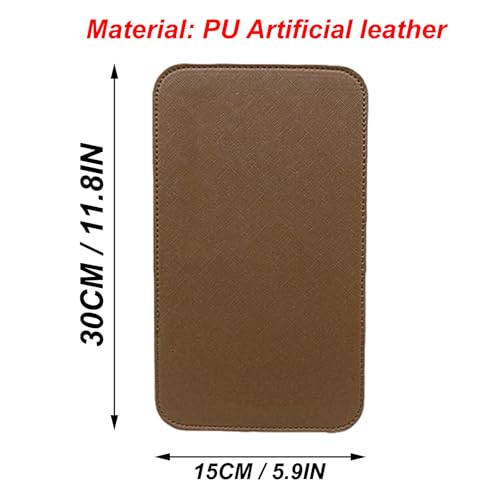 ZARSIO Handbag Base Shaper PU Leather Bag Liner Board Compatible with Speedy 30 Tote Purse 11.8 x 5.9 inch Bottom Pad Arc Corner Insert(Coffee)