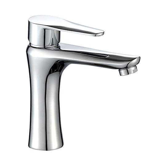 Robinet de lavabo monotrou cuivre mitigeur eau chaude et froide pour salle de bain