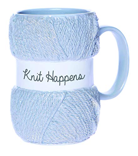 Boxer Gifts MU3048 Knit Happens - Taza de cerámica con detalles realistas, diseño de ovillo de lana, regalo para mujer para cumpleaños o Día de la Madre Cover