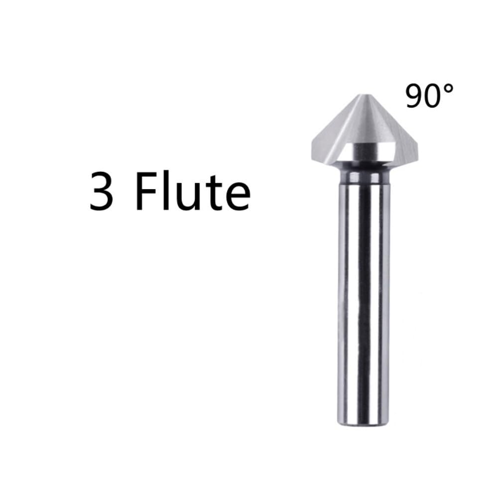 Fresa in Acciaio rapido a 90 Gradi, Punta for Lavorazione dei Metalli con 1/3 di Flauto, Punte for Fresa a Candela for Legno plastico, 1 Pezzo(23MM*3)