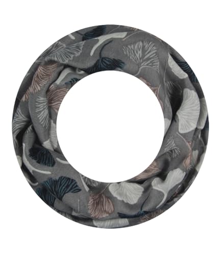 Majea Loop Schal Damen Schlauchschal Halstuch schmaler Loopschal (880051) (grau 13)