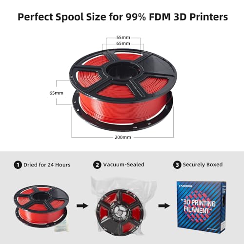 Filament PLA 1.75mm Rouge pour Prototypage Rapide et Fiable sur Creator Pro - 6