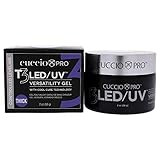 Cuccio Pro T3 LED/UV Cool Cure Versatility Gel - Controlled Levelling - Incredibly Flexible - Strong Adhesion - Thick Viscosity - Fast Application - Quick Cure - White - 2 Oz Nail Gel