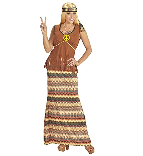 W WIDMANN MILANO Party Fashion - Costume hippie pour femmes, déguisement Flower Power des années 70, carnaval, soirée à thème