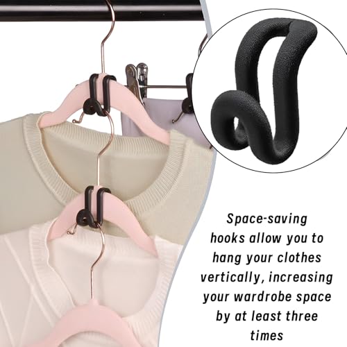 20 Stück Kleiderbügel Haken,Kleiderbügel Verbindungshaken,Platzsparende Kleiderbügel Verbinder,Mini Beflockungshaken,Cascading Kleiderbügelhaken,Anschlusshaken Für Bügel Schrank Platzeinsparung