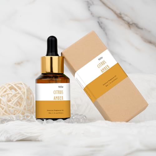 Image of Citrus Amber Fragrance Oil, MitFlor Hotel Collection Diffuser Oil, Large Size Premium Fragrance Oil for Soap & Candle Making, Essential Diffuser Oil for Home Fragrance, 30ml