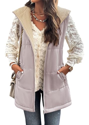 Gilet matelassé femme léger Tomwell veste sans manches zippée avec capuche