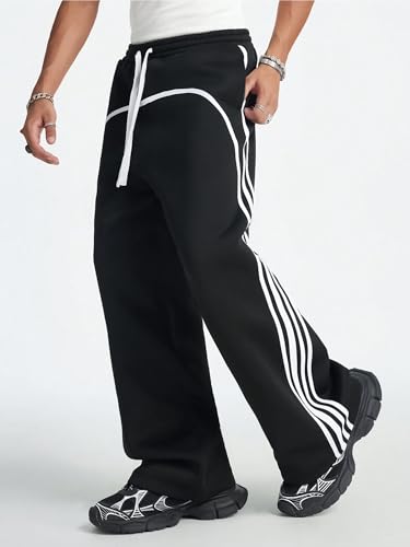 Image of Maniac || Mens || Side Stripe || Cotton || Baggy Fit || Trackpant