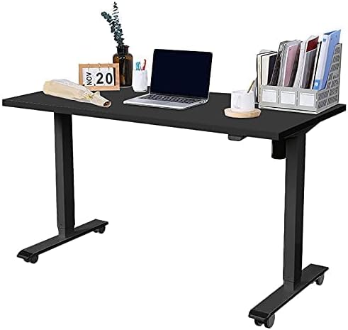 FLEXISPOT Essential Electric Standing Desk Height Adjustable Standing Desk Sit Stand Desk Adjustable Desk Stand Up Desk for Home Office (100 * 60cm, White Frame+ White Desktop)