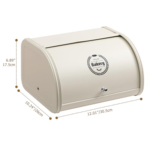 HollyHOME Brotkasten Brotaufbewahrungsbox mit aufrollbarem Deckel brotbox – Ansicht 3