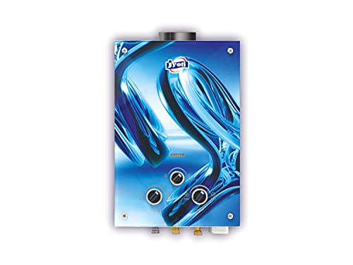Image of Jyoti 6 Ltr Instant Gas Geyser (Jyoti Glassy Blue LP - Low Water pressure)
