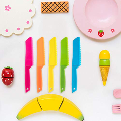 Jovitec 10 Pieces Kid Plastic Nylon Cooking Knife Set, Children Toddler Kitchen Knives, Safe Knives For Bread Without Bpa, Lettuce Knife And Salad Knife #TOP1