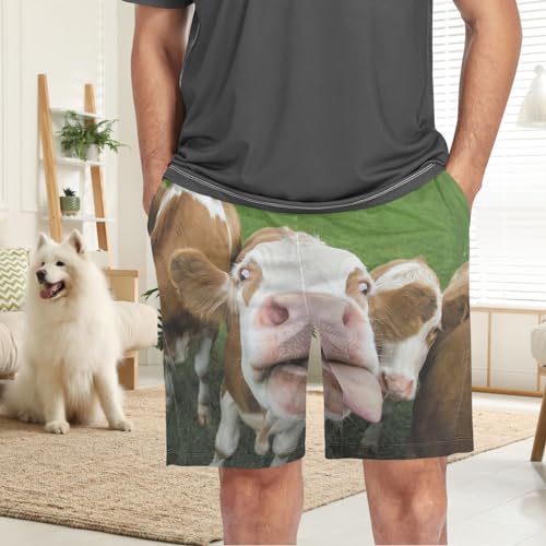 visesunny Pajama Shorts for Men Comfy Soft Sleep Pants Breathable Lounge Wear with Pockets2