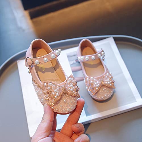 Fashion Four Seasons Children Casual Shoes Girls Flat Pearl Rhinestone Bow Buckle Prom Party Size 6 Toddler Girl Shoes2