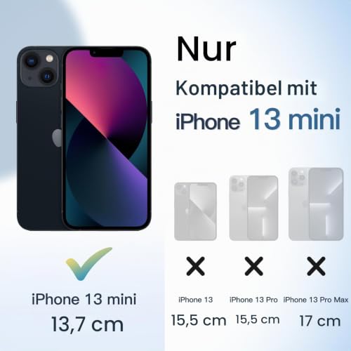 JETech Magnetische Hülle für iPhone 13 mini, Schwarz – Ansicht 2