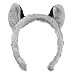 Wildlife Artists Plush Wolf Headband, Grey