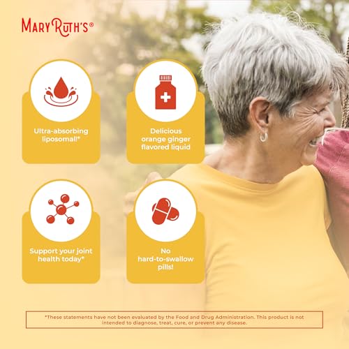 MaryRuth Organics | Liposomal Turmeric & DHA | Curcumin | Ginger Root Oil | Algal DHA & Vitamin E | Cognitive Function | Mood Support | Joint Health | Liquid Supplement | 15.22 oz