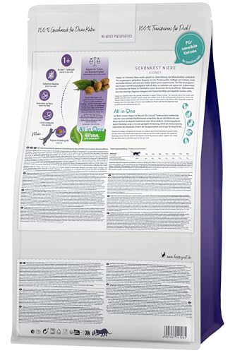 Happy Cat 70607 - Sensitive Schonkost Niere - nierenschonendes Katzen-Trockenfutter mit Geflügel - 1,3 kg Inhalt