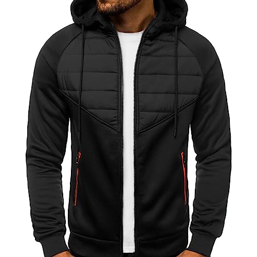 Catálogo de Sudaderas para Hombre - 5 favoritos. 50 SHVE SHENDY VENDY Sudadera con Capucha para Hombre Casual con Bolsillos Cierre Sudadera Hoodie para Deporte Negro Mediano