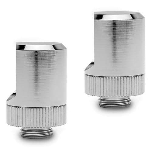Image of EKWB EK-Torque 90 Degree Angled Rotary Fitting, Nickel, 2-pack
