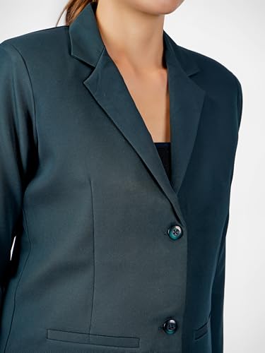 Image of modny Women's Formal Cotton Blazer | Single-Breasted, Button Closure, Long Sleeves Blazer for Girls | Professional Outfit for Office & Meetings