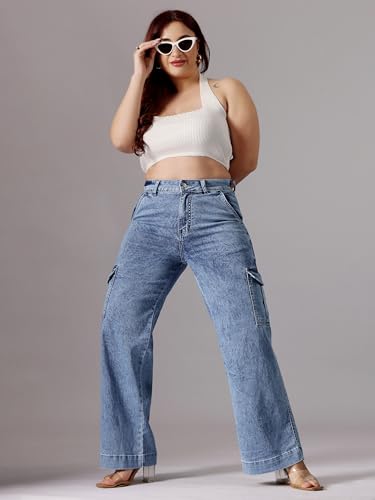 Image of Miss Chase A+ Women's Bootcut High Rise Regular Length Stretchable Denim Jeans