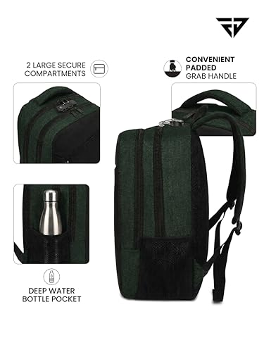 Image of FUR JADEN 35L Travel Professional Backpack with 15.6 Inch Laptop Compartment I 3 Large Compartments I Organizer Pockets I For Men Women Boys Girls I School and College Bagpack