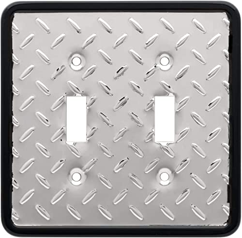 Franklin Brass Diamond (1-Pack) Decorative Light Switch Cover Polished Chrome 2-Gang Wall Plate Double Toggle Electrical Outlet Guard 135861