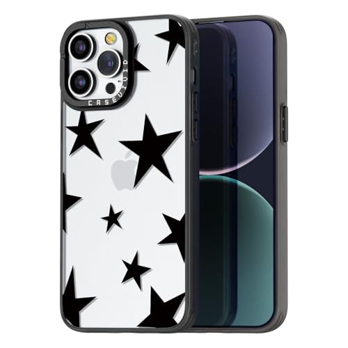 Coque iPhone 12 Pro Max étui téléphone motif étoile imprimé noir 6.7
