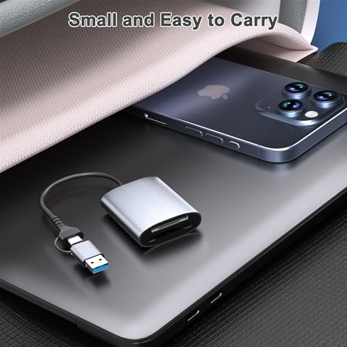 Lecteur CFexpress Type B 10 Gbit/s avec double fente SD et connecteur USB-C A