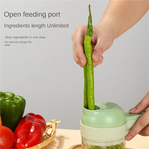 Procesador eléctrico de vegetales 4 en 1 inalámbrico miniatura 6
